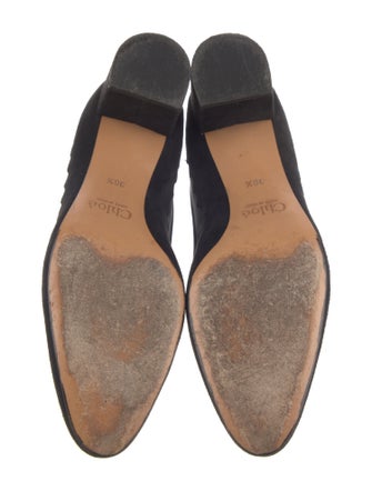 Chloé Suede Mesh Accents Pumps