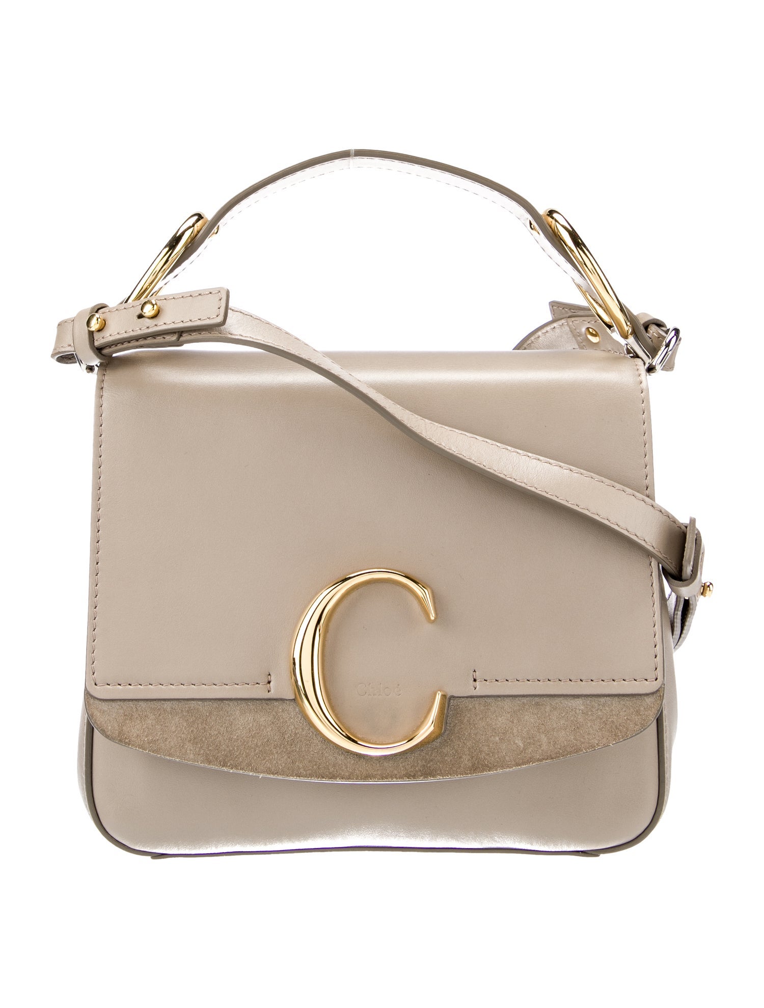 Chloé Leather C Flap Mini