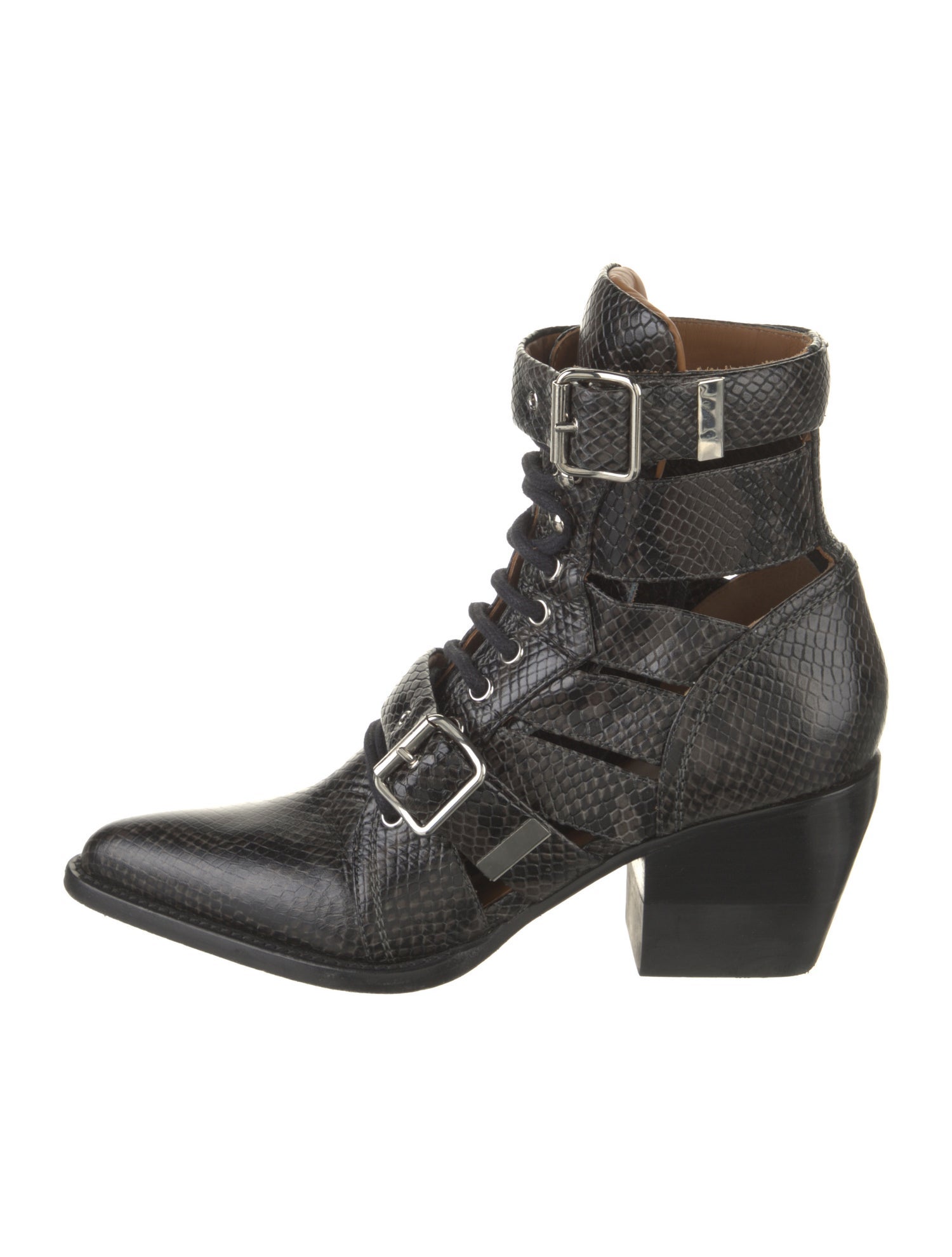 Chloé Leather Combat Boots