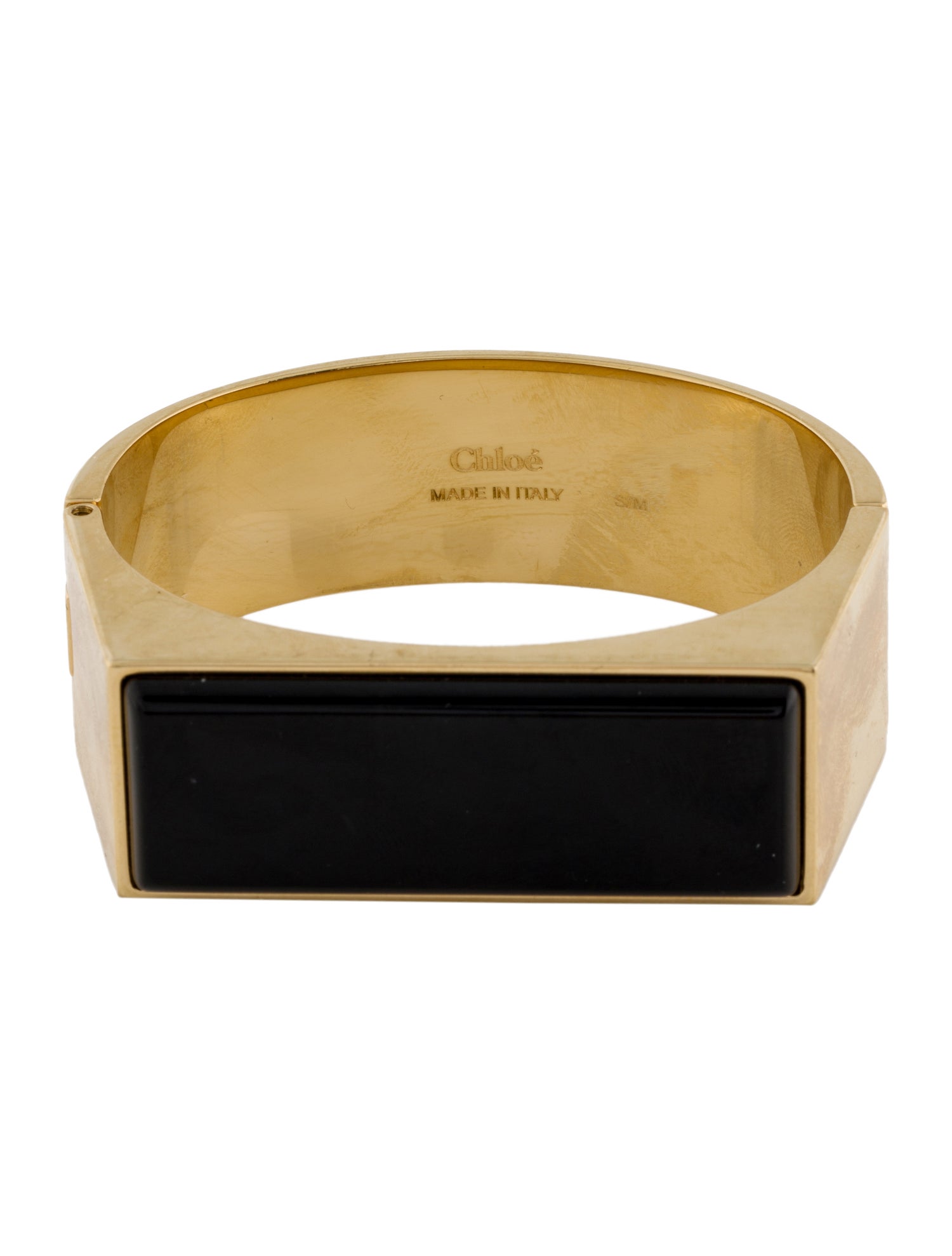 Chloé Rectangular Stone Hinged Bracelet