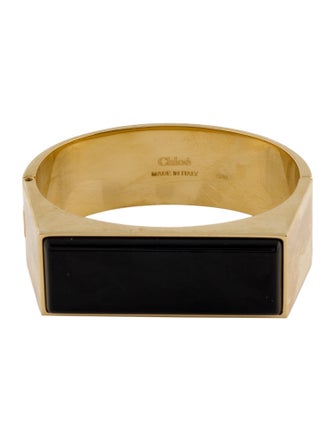 Chloé Rectangular Stone Hinged Bracelet