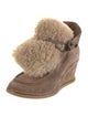 Chloé Suede Fur Trim Boots