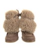 Chloé Suede Fur Trim Boots