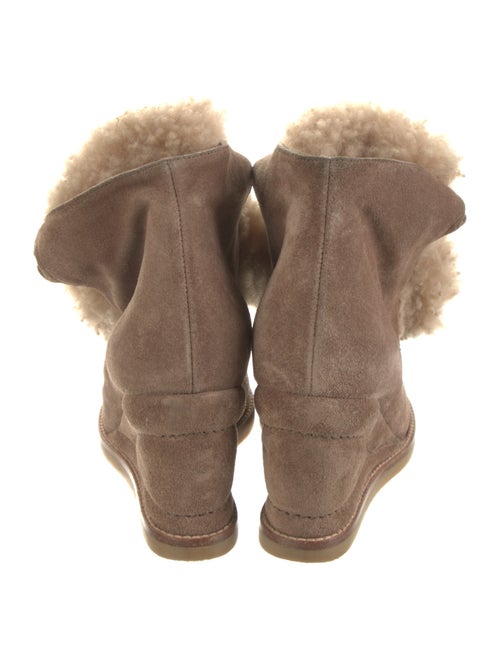 Chloé Suede Fur Trim Boots