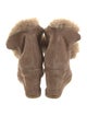 Chloé Suede Fur Trim Boots