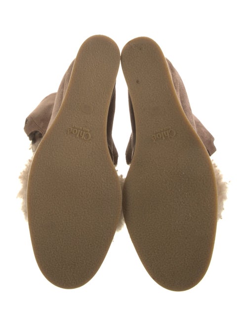 Chloé Suede Fur Trim Boots