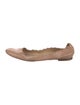 Chloé Leather Scalloped Accent Ballet Flats