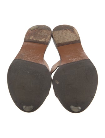 Chloé Leather Scalloped Accent Slides