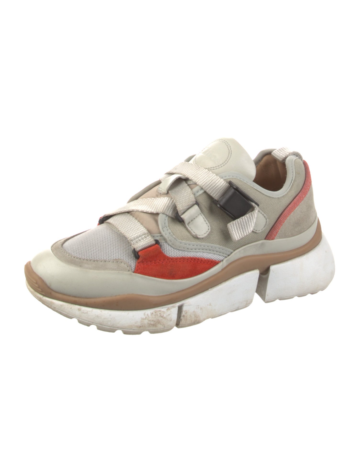 Chloé Mesh Colorblock Pattern Sneakers