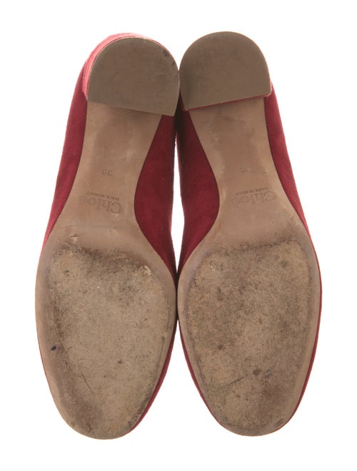 Chloé Suede Scalloped Accent Pumps