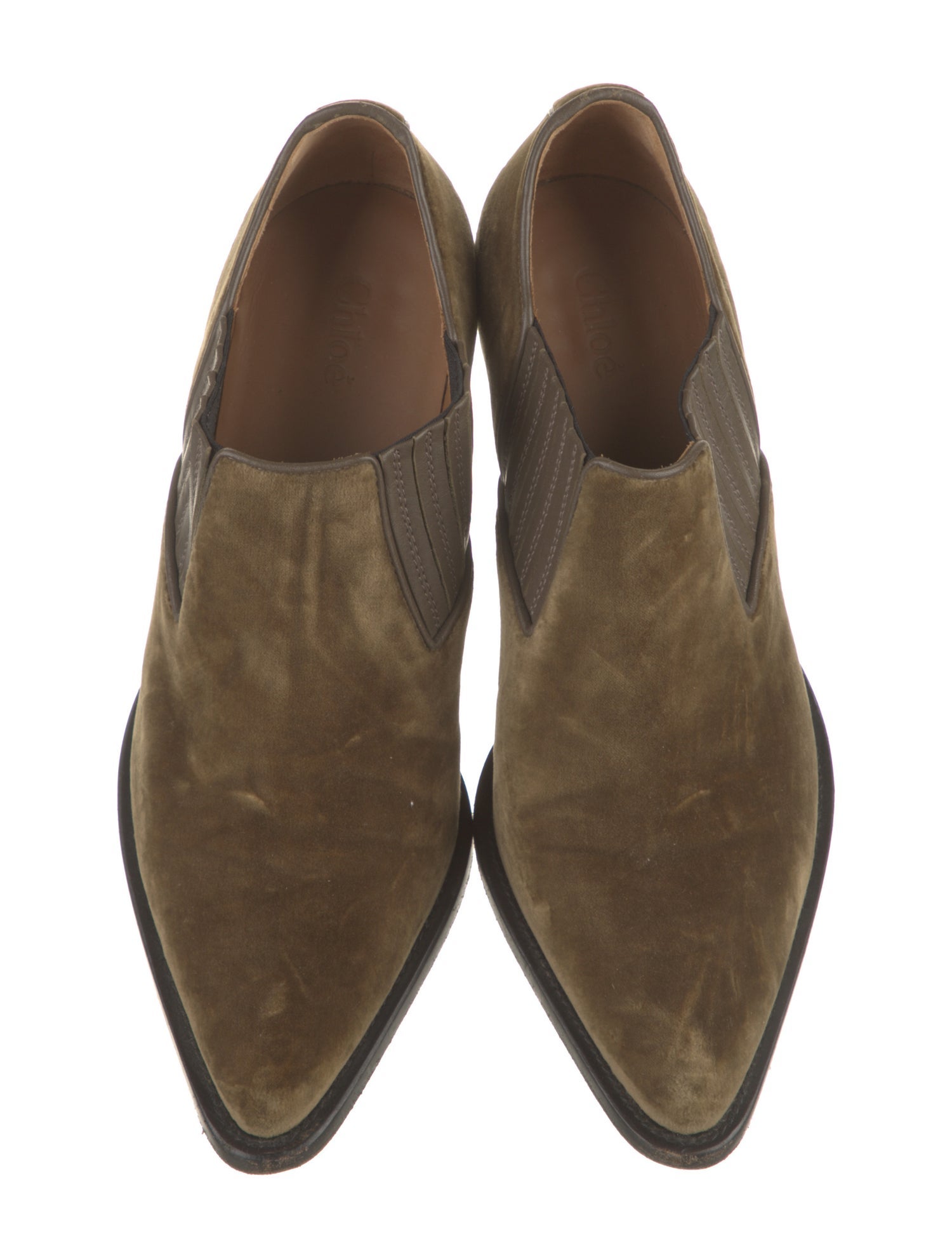 Chloé Velvet Western Boots