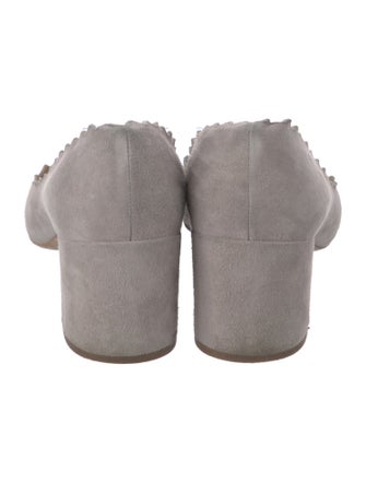 Chloé Suede Scalloped Accent Pumps