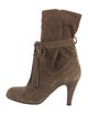 Chloé Suede Fringe Trim Accent Boots