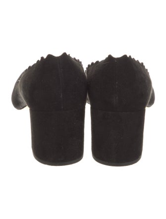 Chloé Suede Scalloped Accent Pumps