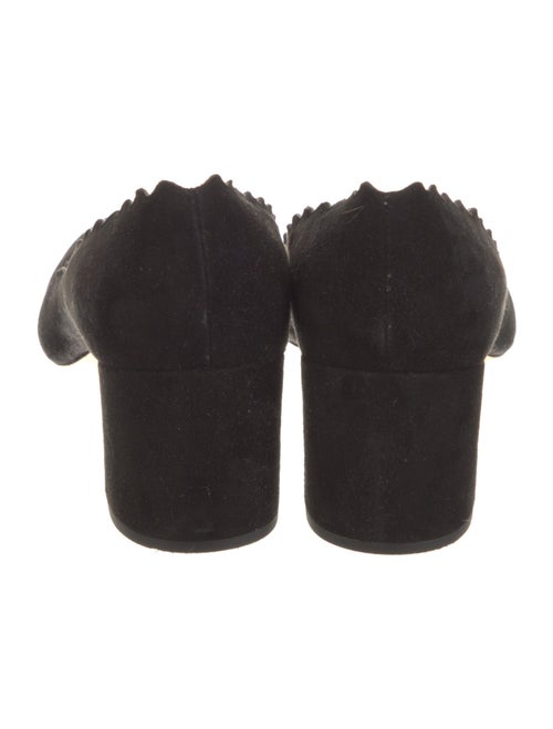 Chloé Suede Scalloped Accent Pumps