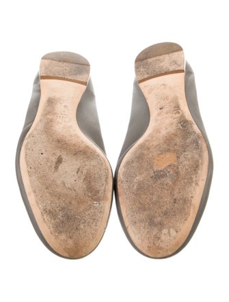 Chloé Leather Scalloped Accent Ballet Flats