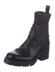 Chloé Leather Tweed Pattern Sock Boots