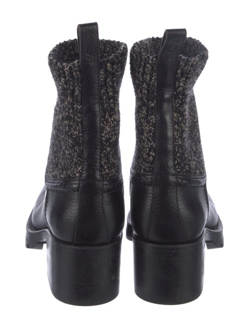 Chloé Leather Tweed Pattern Sock Boots