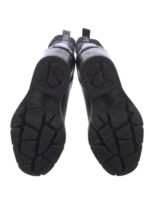 Chloé Leather Tweed Pattern Sock Boots