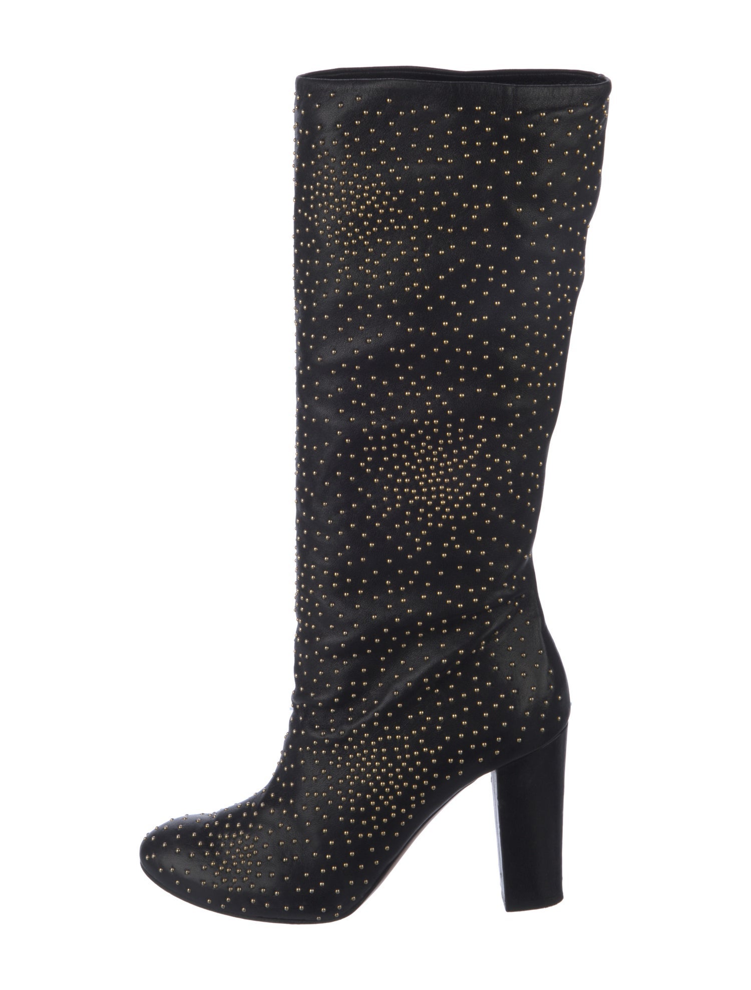 Chloé Leather Studded Accents Boots