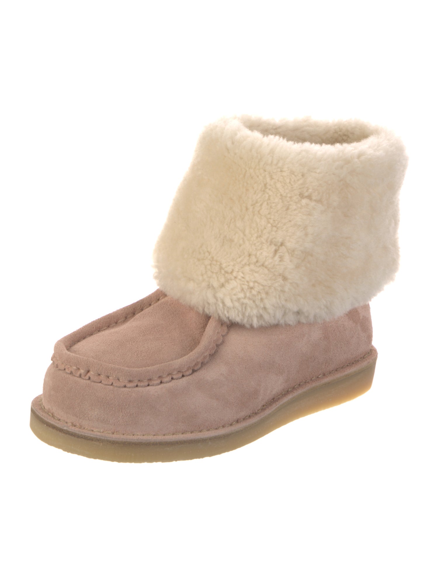 Chloé Suede Colorblock Pattern Boots