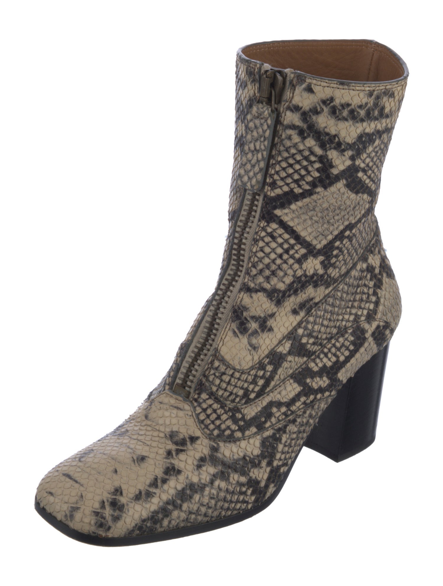 Chloé Snakeskin Animal Print Sock Boots