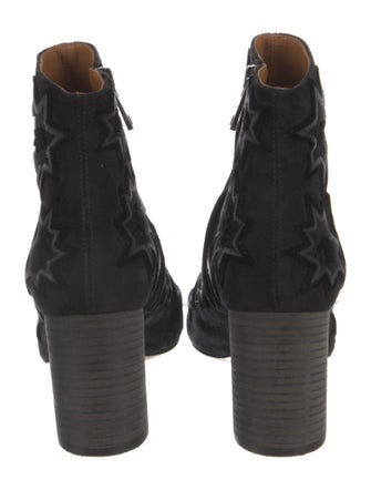 Chloé Suede Graphic Print Boots