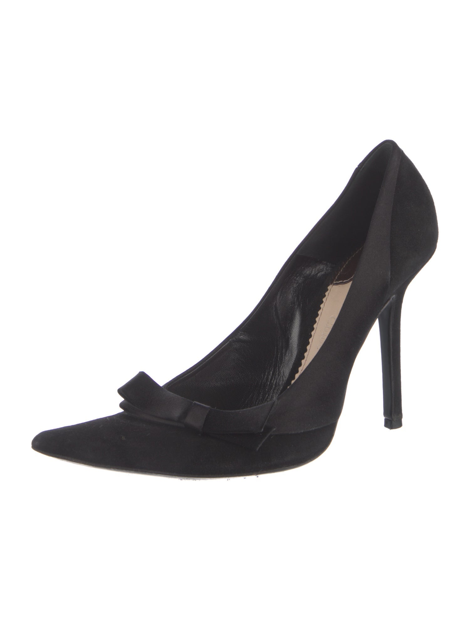 Chloé Patent Leather Bow Accents Pumps