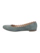 Chloé Suede Scalloped Accent Ballet Flats