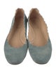 Chloé Suede Scalloped Accent Ballet Flats