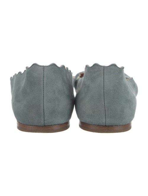Chloé Suede Scalloped Accent Ballet Flats