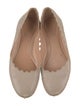 Chloé Leather Scalloped Accent Ballet Flats