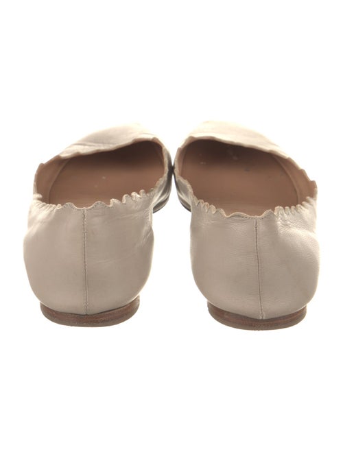 Chloé Leather Scalloped Accent Ballet Flats