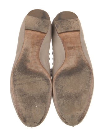 Chloé Leather Scalloped Accent Ballet Flats