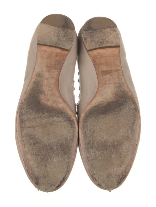 Chloé Leather Scalloped Accent Ballet Flats