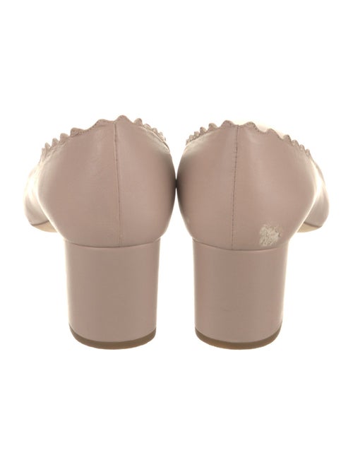 Chloé Leather Scalloped Accent Pumps