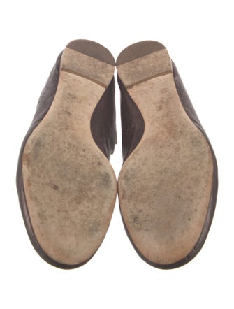 Chloé Leather Scalloped Accent Ballet Flats