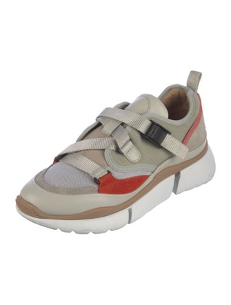 Chloé Canvas Mesh Accents Sneakers