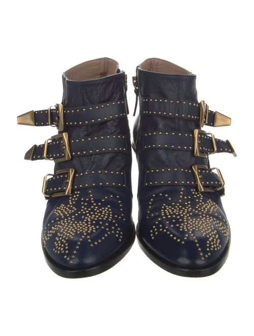 Chloé Leather Studded Accents Boots