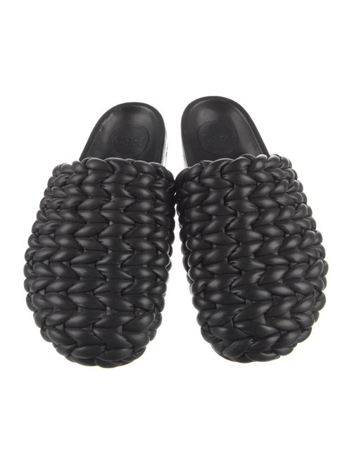Chloé Intrecciato Weave Leather Slides