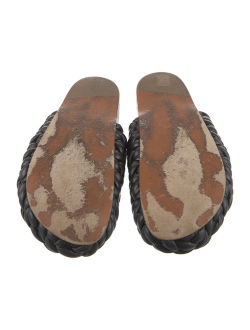 Chloé Intrecciato Weave Leather Slides