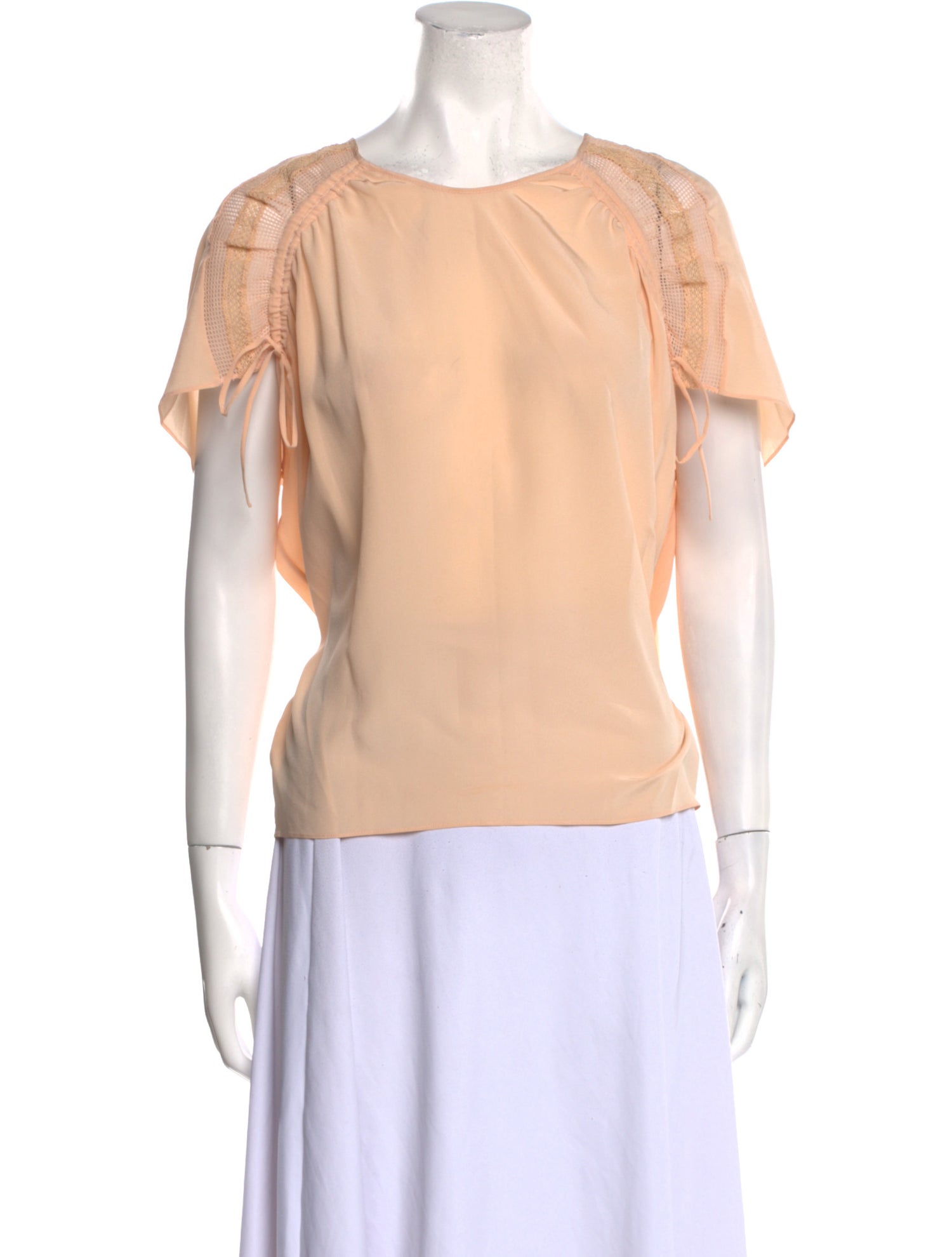 Chloé Silk Bateau Neckline Blouse