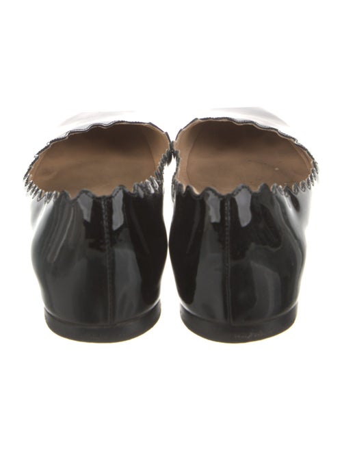 Chloé Patent Leather Scalloped Accent Ballet Flats