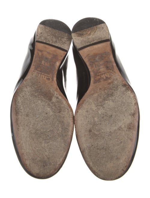 Chloé Patent Leather Scalloped Accent Ballet Flats