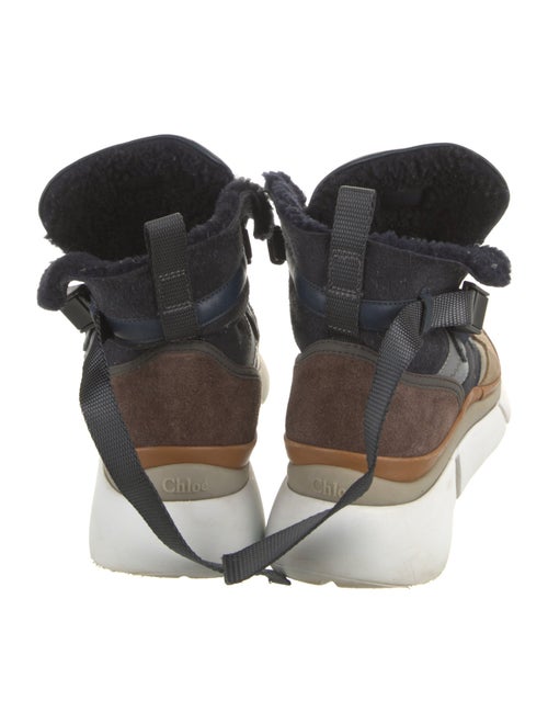 Chloé Canvas Printed Wedge Sneakers