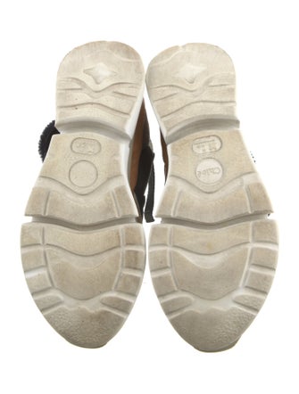 Chloé Canvas Printed Wedge Sneakers