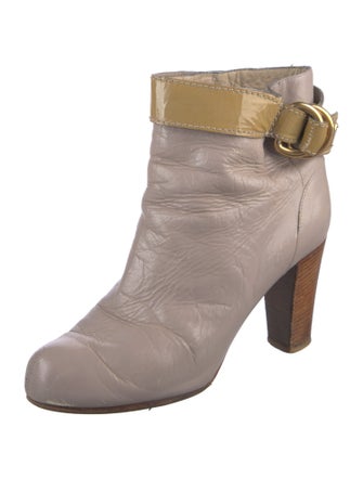 Chloé Leather Colorblock Pattern Boots