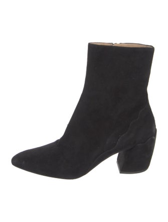 Chloé Suede Scalloped Accent Boots