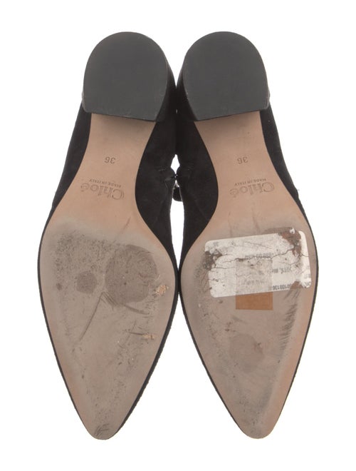 Chloé Suede Scalloped Accent Boots