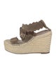 Chloé Suede Scalloped Accent Espadrilles